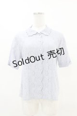an another angelus / スカラップ使い総レースブラウス Free BLUE H-25-04-21-053-CA-BL-NS-ZH