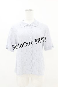 an another angelus / スカラップ使い総レースブラウス Free BLUE H-25-04-21-053-CA-BL-NS-ZH
