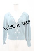 an another angelus / ローズカットワークニットカーディガン Free TURQUOISE H-25-04-21-054-CA-TO-NS-ZH