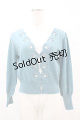 an another angelus / ローズカットワークニットカーディガン Free TURQUOISE H-25-04-21-054-CA-TO-NS-ZH