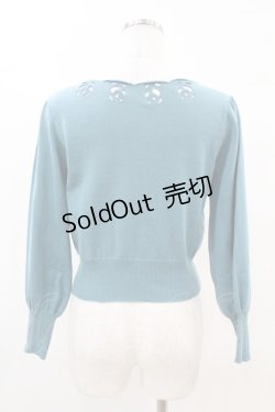 画像2: an another angelus / ローズカットワークニットカーディガン Free TURQUOISE H-25-04-21-054-CA-TO-NS-ZH