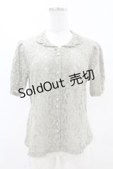 an another angelus / 総レース開衿ブラウス Free L/GREEN H-25-04-21-055-CA-BL-NS-ZH