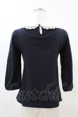 画像2: Franche Lippee / レース襟付きカットソー M ネイビー H-25-04-21-057-LO-TO-NS-ZH