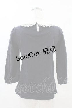 画像2: Franche Lippee / レース襟付きカットソー M ネイビー H-25-04-21-057-LO-TO-NS-ZH