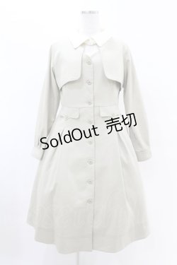 画像1: Fi.n.t / ステッチ使いクレリックレイヤードワンピース Free L/KHAKI H-25-04-21-007-CA-OP-NS-ZH