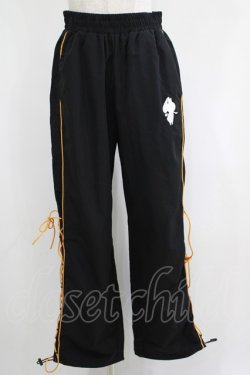 画像1: NieR Clothing / サイド編み上げパンツ  黒 H-25-04-21-1028-PU-PA-KB-ZH