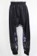 画像1: NieR Clothing / ブロッキングサルエルパンツ  黒×和柄九尾紫 H-25-04-21-1031-PU-PA-KB-ZH (1)
