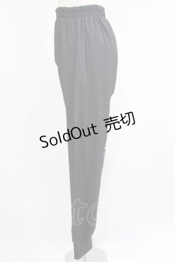 画像2: NieR Clothing / ブロッキングサルエルパンツ  黒×和柄九尾紫 H-25-04-21-1031-PU-PA-KB-ZH
