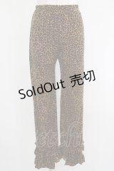 Candy Stripper / FRILL HEM PANTS  レオパード H-25-04-21-1033-PU-PA-KB-ZT107