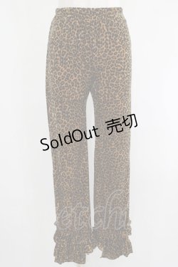 画像1: Candy Stripper / FRILL HEM PANTS  レオパード H-25-04-21-1033-PU-PA-KB-ZT107