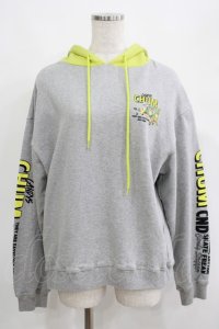 Candy Stripper / CANDYS CHUM BICOLOR HOODIE  グレー H-25-04-21-1035-PU-TO-KB-ZH