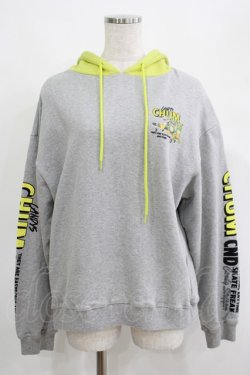 画像1: Candy Stripper / CANDYS CHUM BICOLOR HOODIE  グレー H-25-04-21-1035-PU-TO-KB-ZH