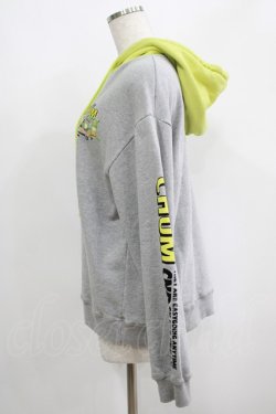 画像2: Candy Stripper / CANDYS CHUM BICOLOR HOODIE  グレー H-25-04-21-1035-PU-TO-KB-ZH