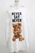 MILKBOY / NEVER SAY NEVER HOODIE  白 H-25-04-21-1038-MB-TO-KB-ZH