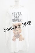 MILKBOY / NEVER SAY NEVER HOODIE  白 H-25-04-21-1038-MB-TO-KB-ZH