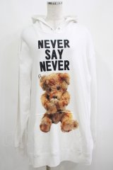 MILKBOY / NEVER SAY NEVER HOODIE  白 H-25-04-21-1038-MB-TO-KB-ZH
