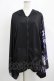画像1: NieR Clothing / 着物風袖ZIPパーカー  黒×和柄九尾紫 H-25-04-21-1039-PU-TO-KB-ZH (1)