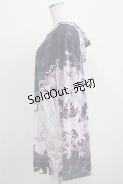 画像2: NieR Clothing / プリントプルパーカー  総柄プリント紫 H-25-04-21-1042-PU-TO-KB-ZH