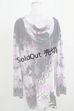 画像3: NieR Clothing / プリントプルパーカー  総柄プリント紫 H-25-04-21-1042-PU-TO-KB-ZH