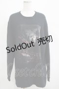NieR Clothing / プリントSWEAT   黒 H-25-04-21-1043-PU-TO-KB-ZH