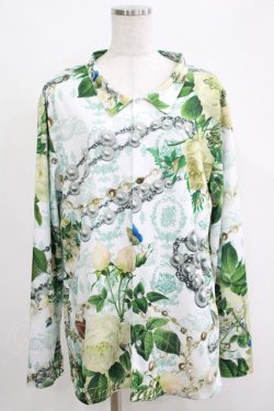 画像1: Triple fortune / 白の王国柄ブラウス  白 H-25-04-21-1048-EL-BL-KB-ZH