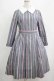 画像1: Jane Marple / Ribbon stripe jacquardのパブリックドレス  グレー H-25-04-21-1005-JM-OP-KB-ZH (1)