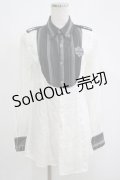ALGONQUINS / ヨーク切替ブラウス  白×黒ストライプ H-25-04-21-1051-AL-BL-KB-ZH