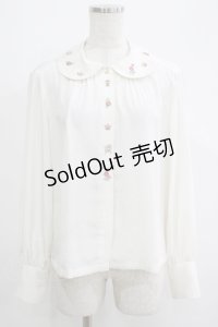Jane Marple / Grimm embroideryブラウス M アイボリー H-25-04-21-1052-JM-BL-KB-ZH