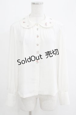 画像1: Jane Marple / Grimm embroideryブラウス M アイボリー H-25-04-21-1052-JM-BL-KB-ZH