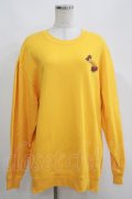 Candy Stripper / TIE DYE DEAD BEAR SWEAT 2 GOLD YELLOW H-25-04-21-1057-PU-TO-KB-ZH