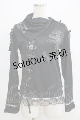 MAD / 編み上げシアートップス M 黒 H-25-04-21-1059-PU-TO-KB-ZH
