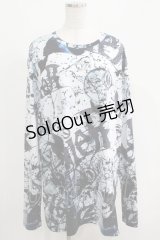 NieR Clothing / 総柄プリントロンT   H-25-04-21-1060-PU-TO-KB-ZH