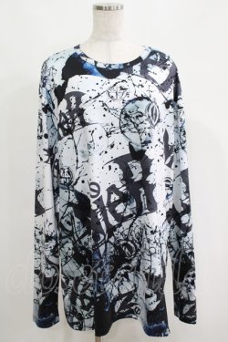 画像1: NieR Clothing / 総柄プリントロンT   H-25-04-21-1060-PU-TO-KB-ZH