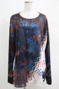 NieR Clothing / 総柄プリントロンT   H-25-04-21-1061-PU-TO-KB-ZH