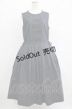 画像1: Jane Marple Dans Le Salon / Cold mercerized clothノースリーブドレス M ダークネイビー H-25-04-21-1007-JM-OP-KB-ZH