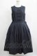 画像1: Jane Marple Dans Le Salon / Cold mercerized clothノースリーブドレス M ダークネイビー H-25-04-21-1007-JM-OP-KB-ZH (1)