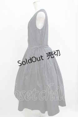画像2: Jane Marple Dans Le Salon / Cold mercerized clothノースリーブドレス M ダークネイビー H-25-04-21-1007-JM-OP-KB-ZH