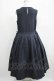 画像3: Jane Marple Dans Le Salon / Cold mercerized clothノースリーブドレス M ダークネイビー H-25-04-21-1007-JM-OP-KB-ZH (3)