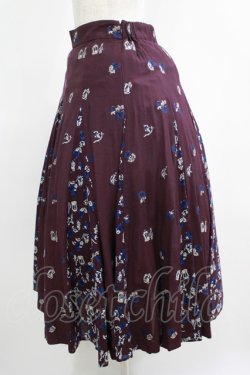 画像2: Jane Marple Dans Le Salon / Dance with roses gored skirt  ボルドーミックス H-25-04-21-1010-JM-SK-KB-ZH