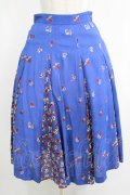 Jane Marple Dans Le Salon / Dance with rose gored skirt  ブルー H-25-04-21-1011-JM-SK-KB-ZH
