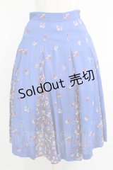 Jane Marple Dans Le Salon / Dance with rose gored skirt  ブルー H-25-07-17-1020-JM-SK-KB-ZH