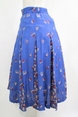 画像2: Jane Marple Dans Le Salon / Dance with rose gored skirt  ブルー H-25-04-21-1011-JM-SK-KB-ZH