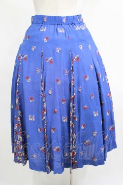 画像3: Jane Marple Dans Le Salon / Dance with rose gored skirt  ブルー H-25-04-21-1011-JM-SK-KB-ZH