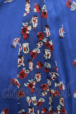 画像4: Jane Marple Dans Le Salon / Dance with rose gored skirt  ブルー H-25-04-21-1011-JM-SK-KB-ZH