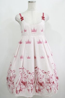 画像1: Emily Temple cute / Crown BUNNYキャミワンピース  ピンク H-25-04-21-1012-ET-OP-KB-ZH