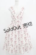 Melody BasKet / ドットリボン結びのジャンパースカート  オフ×レッド H-25-04-21-1002-LO-OP-KB-ZH