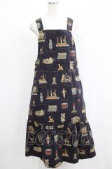 Jane Marple / Toy museumサロペットスカート  ネイビー H-25-04-21-1015-JM-OP-KB-ZH