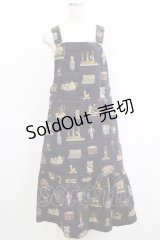 Jane Marple / Toy museumサロペットスカート  ネイビー H-25-04-21-1015-JM-OP-KB-ZH