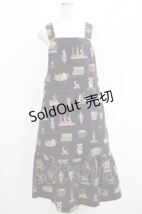 Jane Marple / Toy museumサロペットスカート  ネイビー H-25-04-21-1015-JM-OP-KB-ZH
