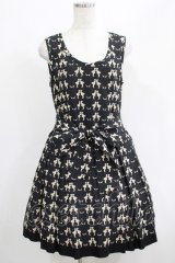 Jane Marple / Golden gooseジャガードのミニドレス  ブラック H-25-04-21-1021-JM-OP-KB-ZH